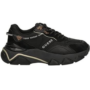 Guess Micola Women's Black Leather Lace-Up Running Sneakers