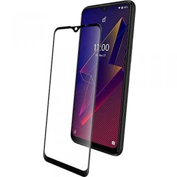 Cristal Templado de Vidrio Endurecido para Wiko Power U20, Bordes Negros, Transparente