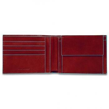Piquadro Red Leather Business Wallet, Male, ONE SIZE