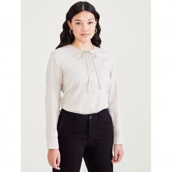 Dockers - Blusa de mujer cuello redondo