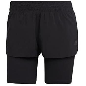 Adidas RI 3B 2IN1SHORT Pantalones Cortos 2 En 1 para Mujer, Color Negro/Negro, Talla XS