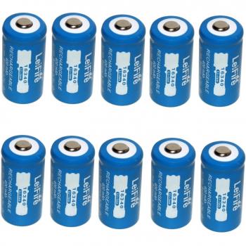 leifire® 10 x 16340 CR123 A 3.7 V batería de litio recargable para linterna de LED puntero láser