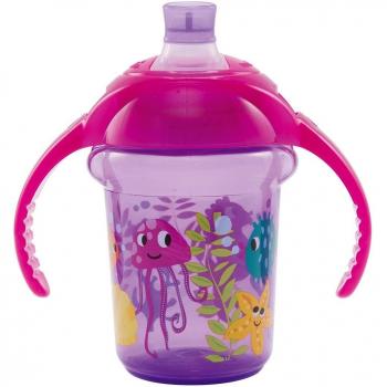 Munchkin Deco Click Lock - Vaso antiderrame con asas, color rosa