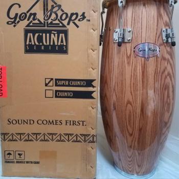 Gon Bops AA0975N Natural - 9.75 Alex Acuna Signature Super Quinto, Natural Lacquer