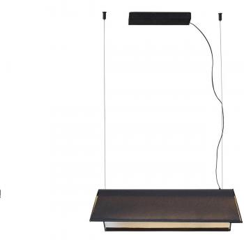 Lámpara colgante LED de superficie Ludovico, 60 cm, negra
