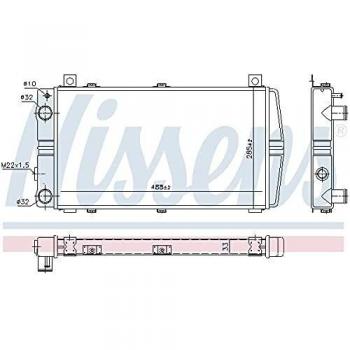Radiador NISSENS 648911 para refrigeración térmica del motor
