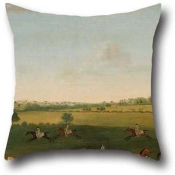 PINTURA al óleo Francis Sartorius - Sir Charles Warre Malet de cadena de caballo en ejercicio fundas de almohada de 20 x 20 pulgadas/50 por 50 cm para sofá, adolescentes niños, Padre, Padre, al aire libre, ropa de cama con 2 lados