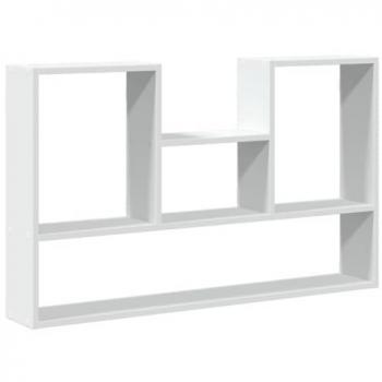 Estantería de pared blanca 99x15x60 cm en conglomerado, madera de ingeniería, estante flotante, estante de exhibición