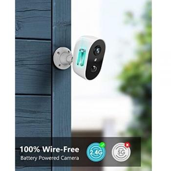 Cámara de Vigilancia Exterior e Interior Anran 2K Inalámbrica con Batería Solar, Detección de Movimiento, Alerta de Sirena y Luz, Visión Nocturna a Color