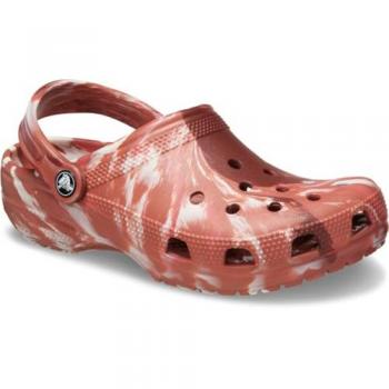 Crocs Classic Marbled Clog Unisex Sandals - Brown Size 45-46