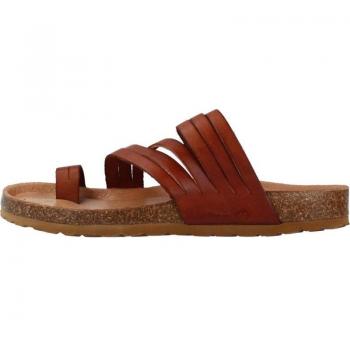 Sandalias The Happy Monk Mujer Plataforma Baja Marrón Modelo POMPEYA-001