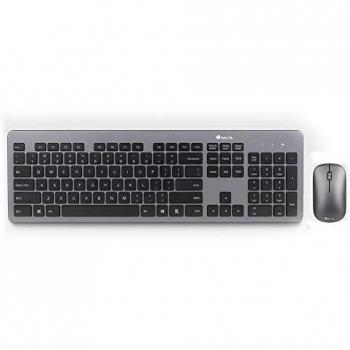 NGS MATRIXKIT Teclado y Ratón Inalámbricos, Teclado Ultra Plano, Teclas Silenciosas