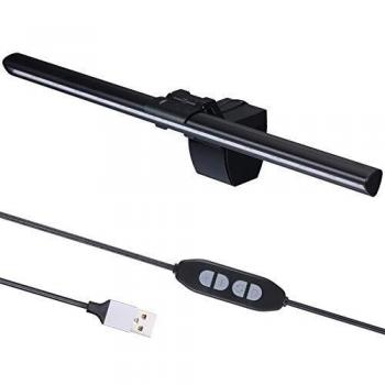 Lámpara de Monitor para Ordenador Escritorio, Carga USB, 84 LED con 10 Niveles de Brillo y 3 Niveles de Color, 40cm, Puede Ahorrar Espacio