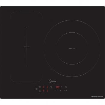 Midea - Placa de inducción MIH740T463K0 con 3 zonas de cocción, zona gigante, modelo Flex