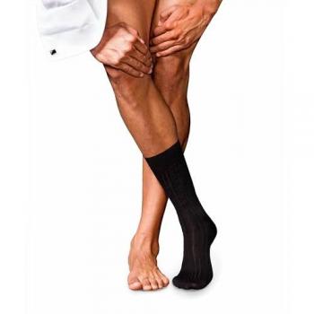 Falke No. 13 Finest Piuma Cotton Men's Dress Socks - Black - Size 45-46