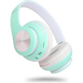 Auriculares inalámbricos estéreo Bluetooth 5.0 para niñas y niños, con micrófono, colores rosa, azul y rojo