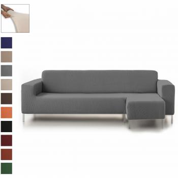 Eiffel Textile Protector Rústica Funda Elástica Brazo, Gris, Chaise Longue Corto Derecha