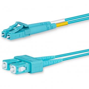 Lanview Cable de Fibra Óptica LC-SC Multimodo 1 m OM3 Color Aguamarina