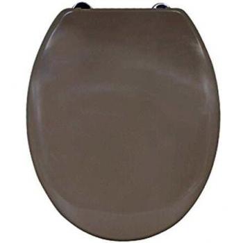 MSV 140988 - Asiento para Inodoro con Tapa en Material termoendurecibles con Fijaciones de Acero Inoxidable, Beige