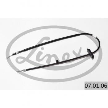 Cable de freno de mano LINEX 07.01.06 - Cable, freno de estacionamiento, alta resistencia, longitud adecuada para instalación en vehículos, compatible con modelos específicos de automóviles, material duradero y resistente a la corrosión