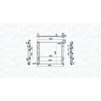 Radiador de refrigeración del motor MAGNETI MARELLI 350213160500