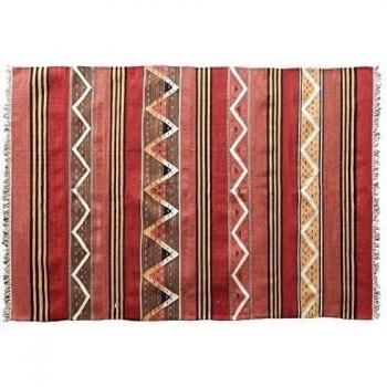Alfombra Kilim Original, textura hechas a mano., lana Nuova. Zelanda 160 x 230 Rubin. Salón Dormitorio - Versátil Precio lista 269 & # x20ac; Uro en Oferta.