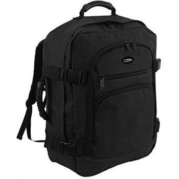 More4bagz Super ligero Equipaje de mano mochila equipaje de mano Viaje Holdall 44 litros bolsa - se adapta a 50 cm x 40 cm x 20 cm) negro negro carry-on