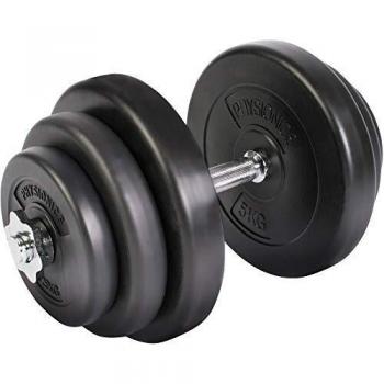 Juego de Mancuerna de Fitness y Pesas 20 kg Pesas Musculación Discos y Barra