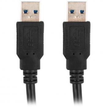 Cable USB 3.0 Lanberg Macho a Macho 0.5 Metros Negro CA-USBA-30CU-0005-BK