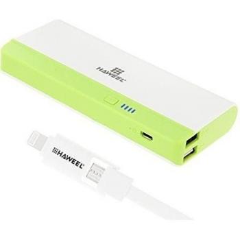 Banco de potencia HAWEEL ® 11000mAh Dual USB con rayo y Micro USB 2 en 1 carga Cable