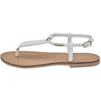 Sandalias planas de cuero blancas HARVIL para mujer Les Tropeziennes par M.Belarbi