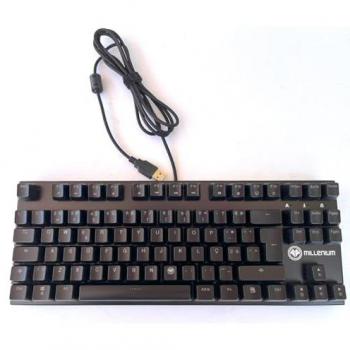 Teclado Mecánico TKL Gaming Millenium MT2MINIPT RGB Interruptor Rojo QWERTY Portugués con Cable USB Trenzado