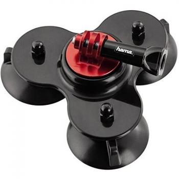 Hama soporte para gopro extrafuerte sujecion mediante 3ventosas tripode de ventosa para camaras de accion