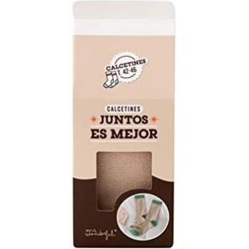 Calcetines T 42-46 galleta y vaso de leche - Juntos es mejor