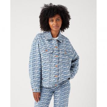 Chaqueta vaquera estampada de mujer Wrangler con corte relajado y diseño Jumbo Truxker