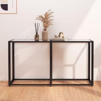 Mesa consola Torana de vidrio templado transparente 140x35x75,5 cm