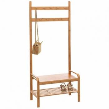 Mueble Recibidor Perchero de Bambú Sostenible 170x74 cm
