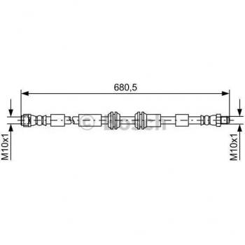 Manguera de freno Bosch BH1618 - Alta resistencia y durabilidad