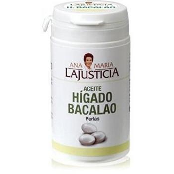 Ana Maria Lajusticia - Aceite de hígado de bacalao – 90 perlas aporte de VITAMINAS D, A y E y ácidos grasos omega 3. Envase para 30 días de tratamiento.