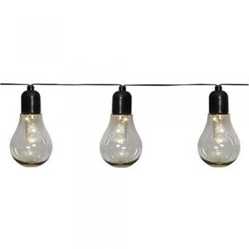 Cadena de luces LED Glow transparente, 10 piezas, a pilas