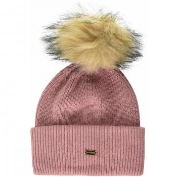Superdry Heritage Ribbed Beanie Pasamontañas, Rosa