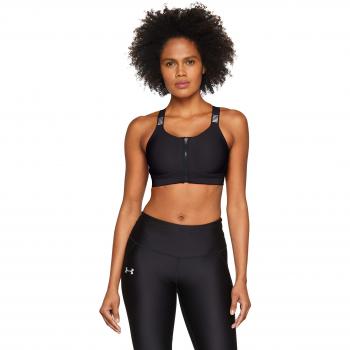 Under Armour Sujetador con Cremallera Alta UA Vanish Deportivo, Mujer, Black/Reflective