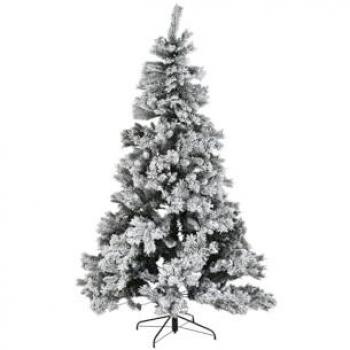 Árbol de Navidad DKD Home Decor Metal Polietileno Blanco Verde Nevado (130 x 130 x 218 cm)