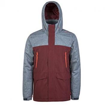 Protest Brixham Chaqueta, Hombre, Rojo/Gris, XXL