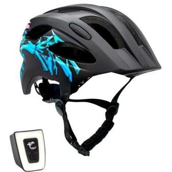 Crazy Safety Casco de Bicicleta para niños Ajustable de tamaño Infantil a Juvenil | Tamaño 54-58 | Precioso Casco de Bicicleta para niños y niñas | Luz LED incorporada Recargable | Tiras Reflectantes