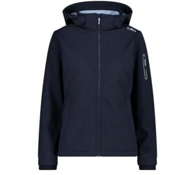 CMP Women's Softshell Jacket with Hood - Navy Blue