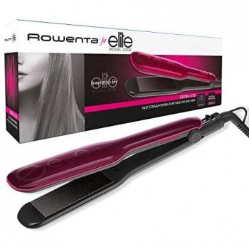 Rowenta Extra Liss SF4112 - Plancha de pelo con Recubrimiento de Keratina y Turmalina, plantalla LED, Sistema de placas flotantes grandes, ajuste de temperatura y apagado autómatico