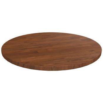 vidaXL Round Table Top Dark Brown Ø40x1.5 cm Treated Solid Wood Oak