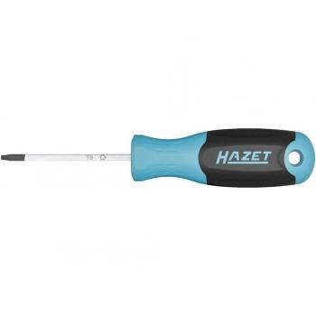 Destornillador HAZET 811-T9, tipo TORX (TX), perfil interior T9, mango antideslizante de 3 componentes para una elevada transmisión de la fuerza, hoja redonda, longitud 127 mm