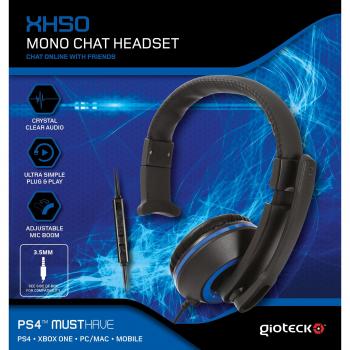 Gioteck - XH-50 Mono Chat Headset, Color Azul